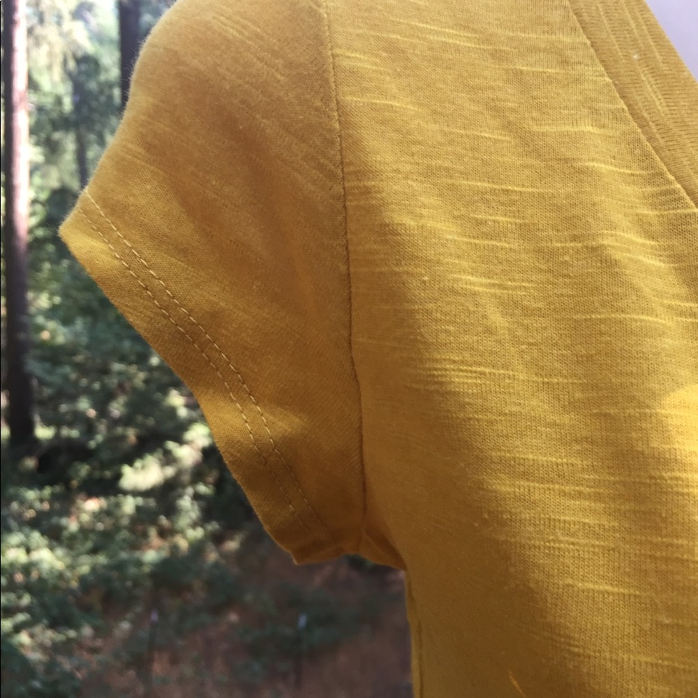 I N C international concepts mustard yellow T top - Picture 7 of 13